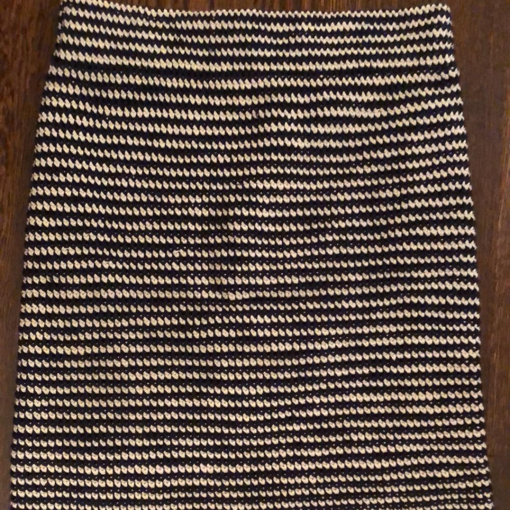Theory Navy & White Knit Skirt S/P